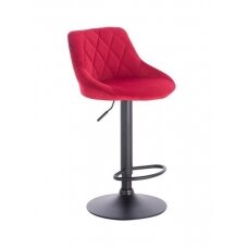 Профессиональный стул для визажистов HR1054W, красный велюр