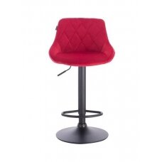 Профессиональный стул для визажистов HR1054W, красный велюр