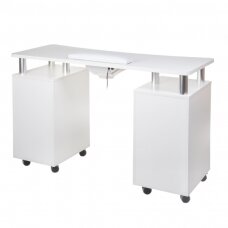 Профессиональный маникюрный стол с пылесборником BD-3425+P, белого цвета