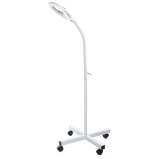 Professional cosmetology LED lamp - magnifying glass BR-663G with stand, white color