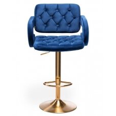 Beauty salons and beauticians stool HR8403W, blue velour
