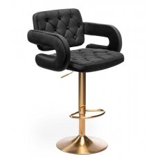 Beauty salons and beauticians stool HR8403W, black velour