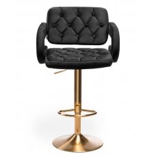 Beauty salons and beauticians stool HR8403W, black velour