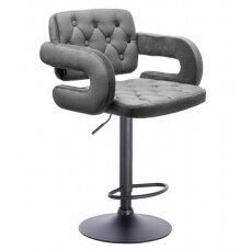 Beauty salons and beauticians stool HR8403W, graphite velour