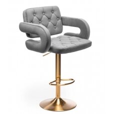 Профессиональное кресло для визажистов HR8403W, серый велюр