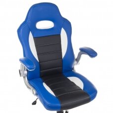 Biuro ir kompiuterinių žaidimų kėdė RACER CorpoComfort BX-6923, juodai - mėlynos spalvos
