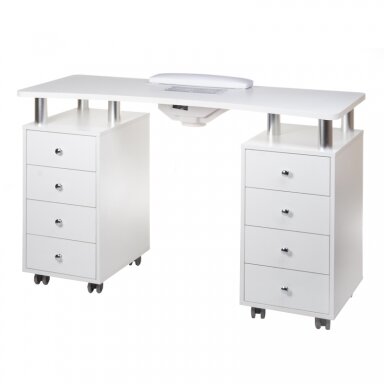 Professional manicure table with dust extractor BD-3425+P, white color Professional manicure table with dust extractor BD-3425+P, white color