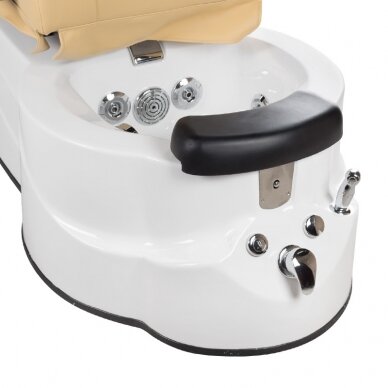 Professional electric podiatry chair for pedicure procedures with massage function BR-3820D, beige color 2