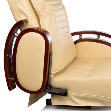 Профессиональный электрический ортопедический стул для процедур педикюра с функцией массажа BR-3820D, бежевого цвета 4