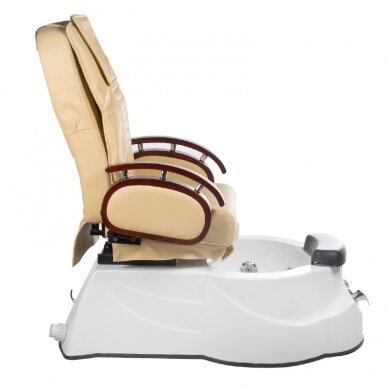 Профессиональный электрический ортопедический стул для процедур педикюра с функцией массажа BR-3820D, бежевого цвета 6