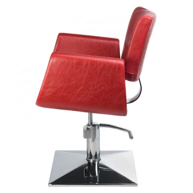 Профессиональное парикмахерское кресло  VITO BH-8802, красного цвета 2