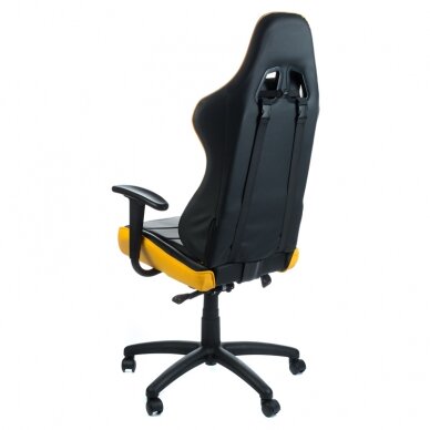Офисное и компьютерное игровое кресло RACER CorpoComfort BX-3700, черно-желтого цвета 3