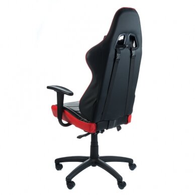 Office and computer gaming chair RACER CorpoComfort BX-3700, black - red color 3