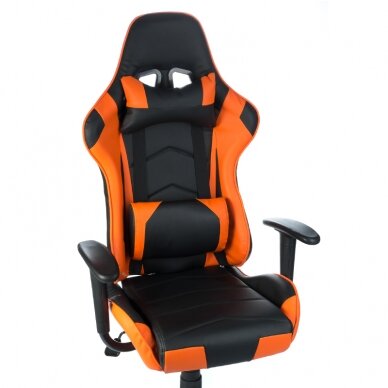 Office and computer gaming chair RACER CorpoComfort BX-3700, black - orange color 1
