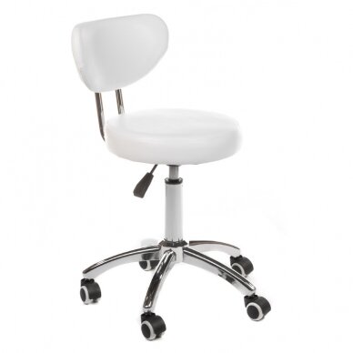 Professional master chair for beauticians and beauty salons BT-229, white color