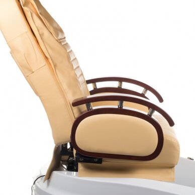 Профессиональное электрическое педикюрное кресло для процедур педикюра с функцией массажа BR-2307, бежевого цвета 3