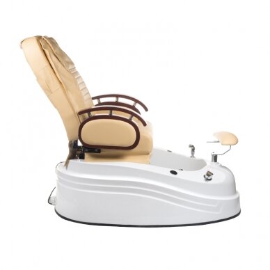 Professional electric podiatry chair for pedicure procedures with massage function BR-2307, beige color 5