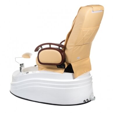 Professional electric podiatry chair for pedicure procedures with massage function BR-2307, beige color 7