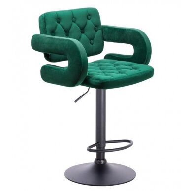 Beauty salons and beauticians stool HR8403W, green velour