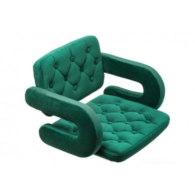 Beauty salons and beauticians stool HR8403W, green velour 1