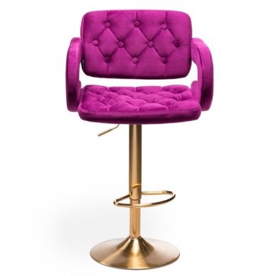 Chair for make-up specialists SOUL HR8403W, fuchsia velor 1