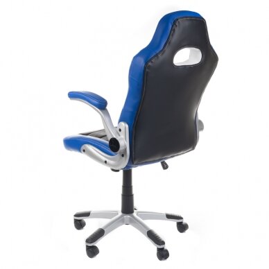 Biuro ir kompiuterinių žaidimų kėdė RACER CorpoComfort BX-6923, juodai - mėlynos spalvos 6