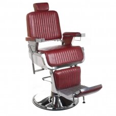 Профессиональное барберское кресло для парикмахерских и салонов красоты LUMBER BH-31823, бордового цвета