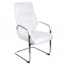 Conference chair CorpoComfort, leather white color