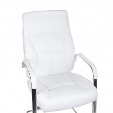 Conference chair CorpoComfort, leather white color
