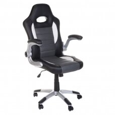 Biuro ir kompiuterinių žaidimų kėdė RACER CorpoComfort BX-6923, juodai - pilkos spalvos