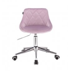 Professional beauty salons and beauticians stool HR1054K, lilac velor
