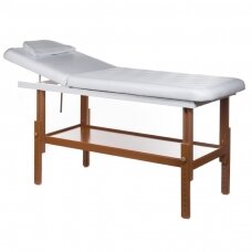 Professional stationary massage table BD-8240B, white color