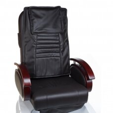 Professional electric podiatry chair for pedicure procedures with massage function BR-2307, brown color