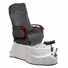 Professional electric podiatry chair for pedicure procedures with massage function BR-3820D, grey color