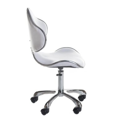 Профессиональное кресло мастера для косметологов и салонов красоты BD-9933, холодный белый цвет Профессиональное кресло мастера для косметологов и салонов красоты BD-9933, холодный белый цвет