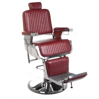 Professional barbers and beauty salons haircut chair LUMBER BH-31823, dark red color