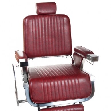 Professional barbers and beauty salons haircut chair LUMBER BH-31823, dark red color 1