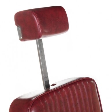 Профессиональное барберское кресло для парикмахерских и салонов красоты LUMBER BH-31823, бордового цвета 3