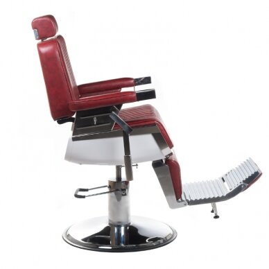 Профессиональное барберское кресло для парикмахерских и салонов красоты LUMBER BH-31823, бордового цвета 4