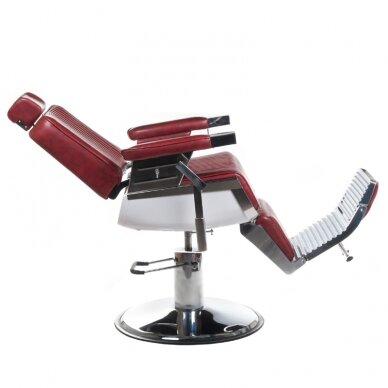 Профессиональное барберское кресло для парикмахерских и салонов красоты LUMBER BH-31823, бордового цвета 5
