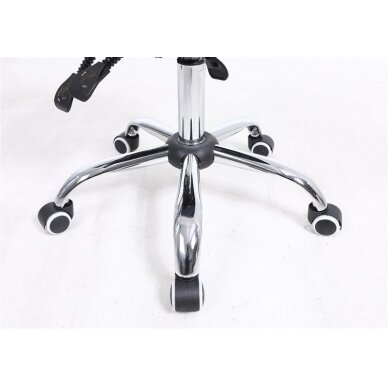 Professional beauty salon chair-saddle with wheels HR2005, gray eco-leather 6