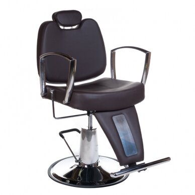 Profesionali barberio kėdė kirpykloms ir grožio salonams HOMER II BH-31275, rudos spalvos