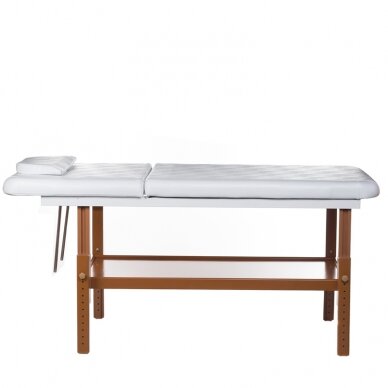 Профессиональный стационарный массажный стол BD-8240B, белого цвета 3