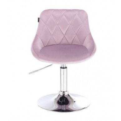 Beauty salons and beauticians stool HR1054N, lilac velour 1