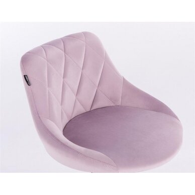 Beauty salons and beauticians stool HR1054N, lilac velour 4