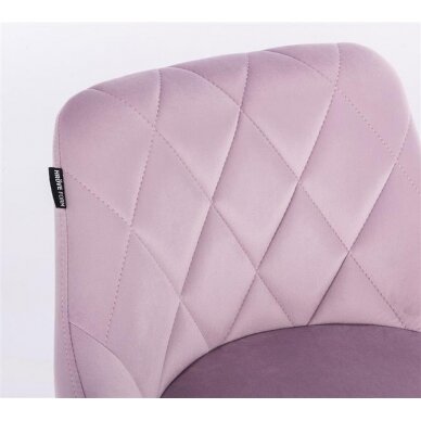 Beauty salons and beauticians stool HR1054N, lilac velour 5