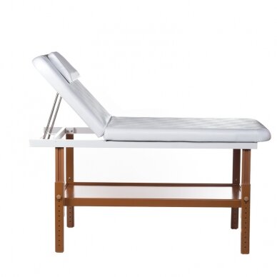 Профессиональный стационарный массажный стол BD-8240B, белого цвета 4