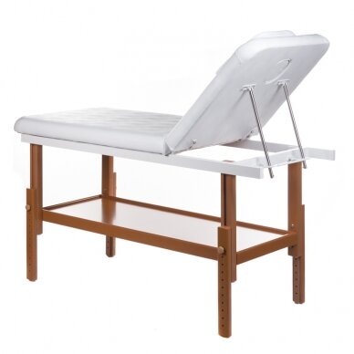 Professional stationary massage table BD-8240B, white color 5