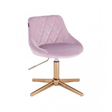 Beauty salons and beauticians stool HR1054CROSS, lilac velor