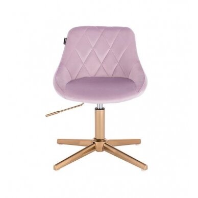 Beauty salons and beauticians stool HR1054CROSS, lilac velor 1